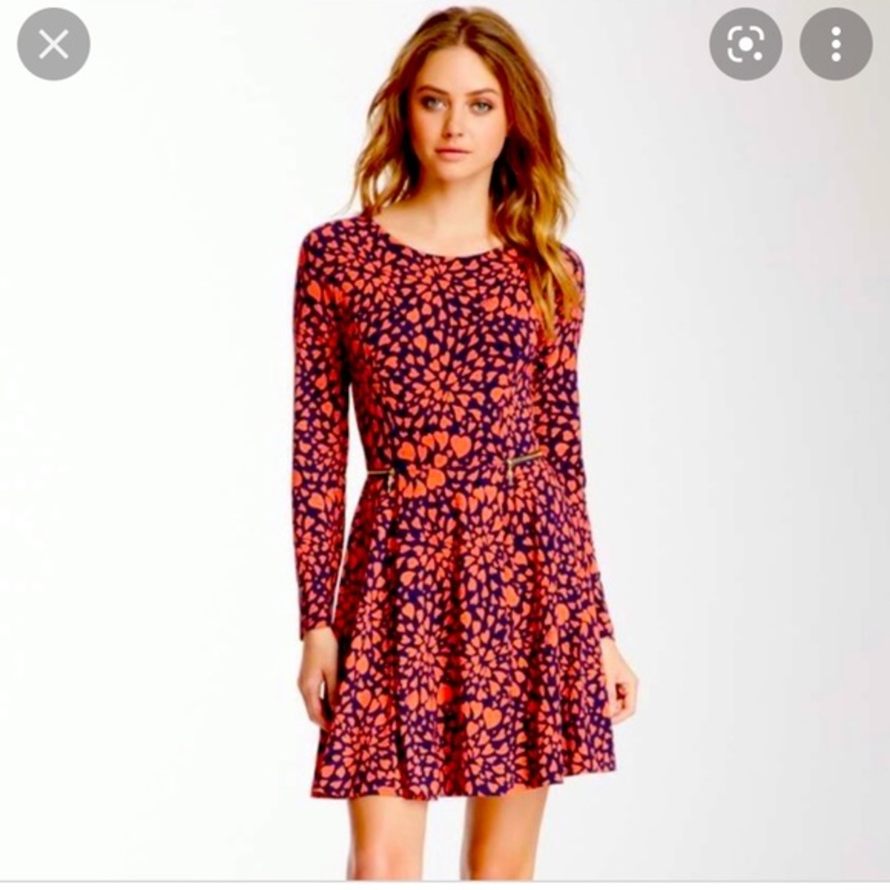 Juicy Couture women’s fit and flare red hearts dress size M